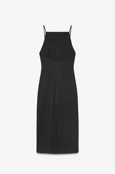ROBE MI-LONGUE DRAPÉE ZW COLLECTION - Noir de Zara - Image 7