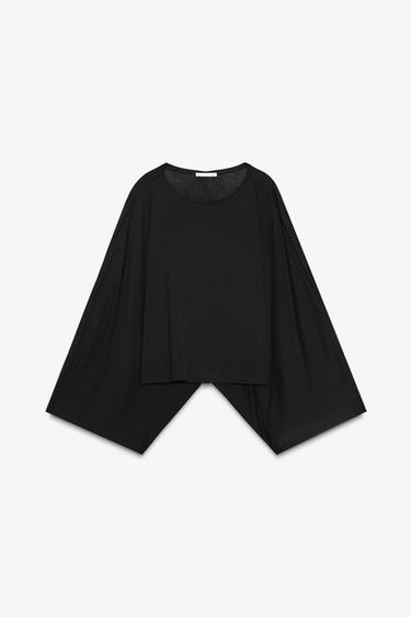 CAPE FLUIDE ASYMÉTRIQUE - Noir de Zara - Image 3