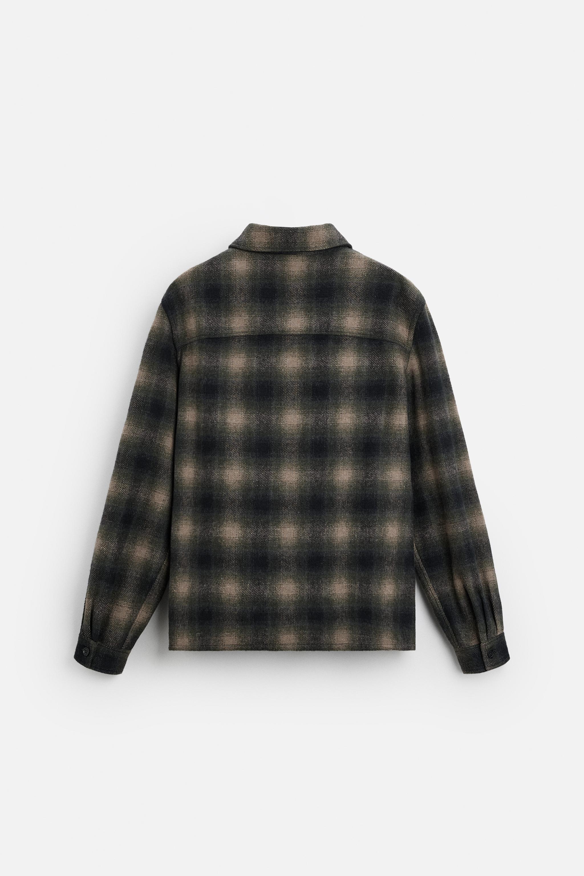 Zara Premium Plaid Overshirt good Jacket