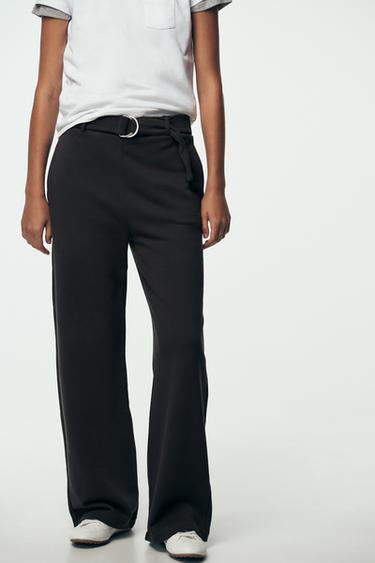 RUSTIC TROUSERS WITH BELT - Charcoal by Zara - Image 1