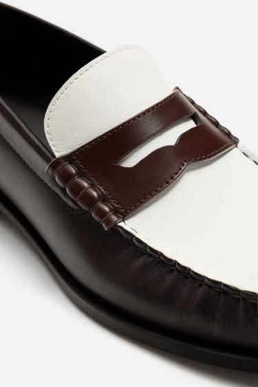 LEATHER PENNY LOAFERS - Multicoloured by Zara - Image 2