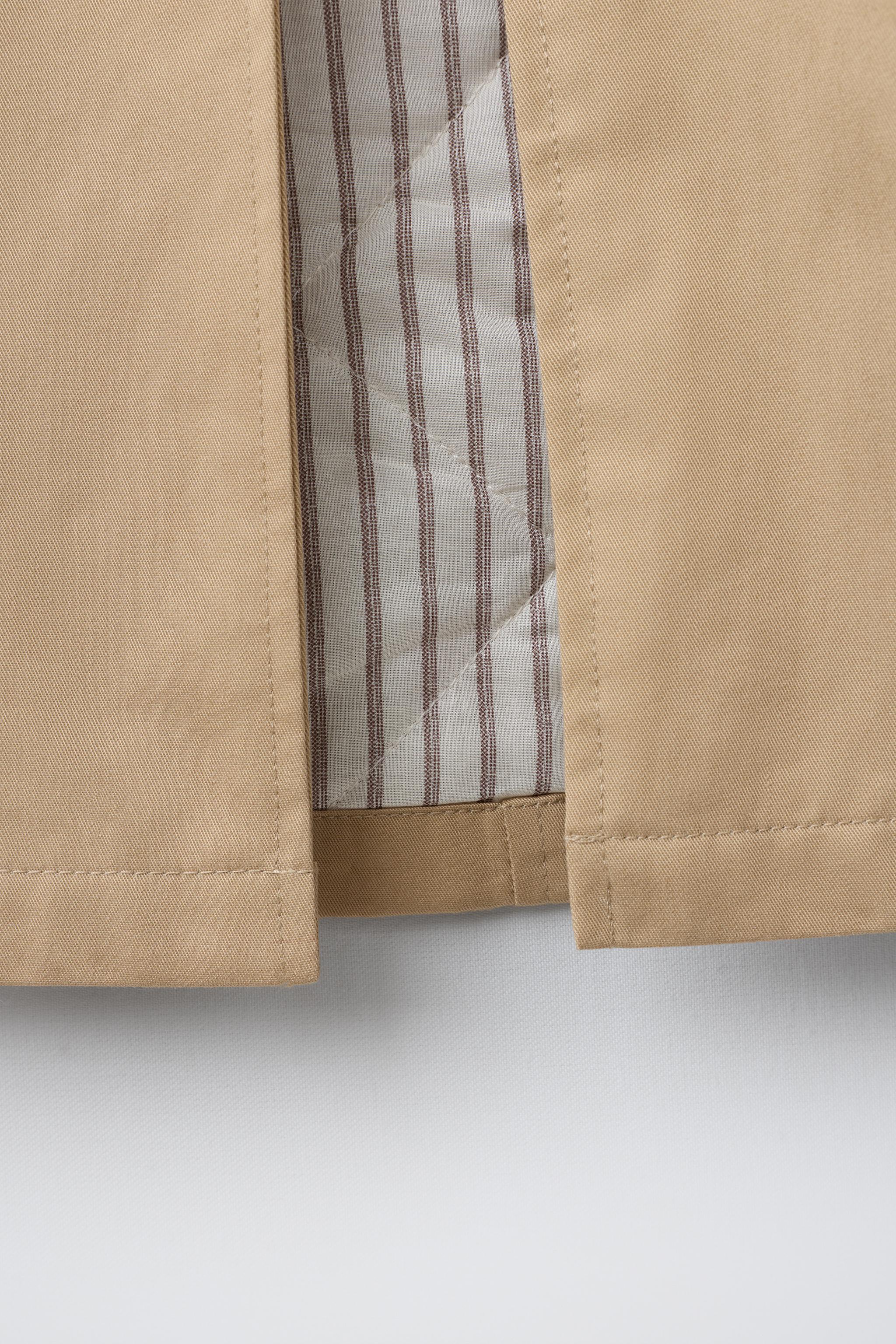 Детские куртки Zara QUILTED LINING TRENCH COAT — фото 7