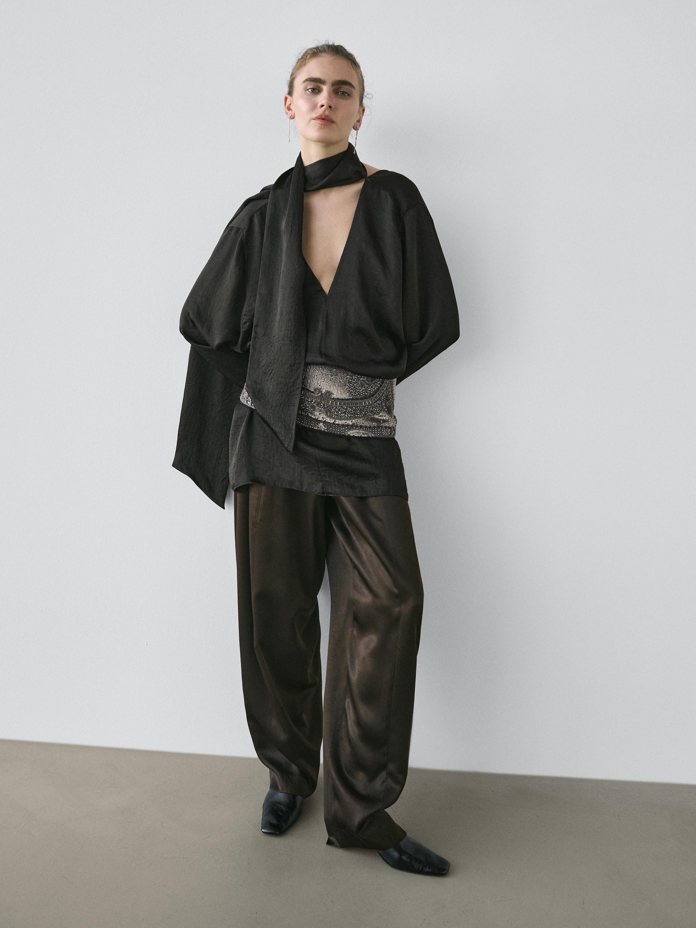 Sash belt with embroidered details - STUDIO