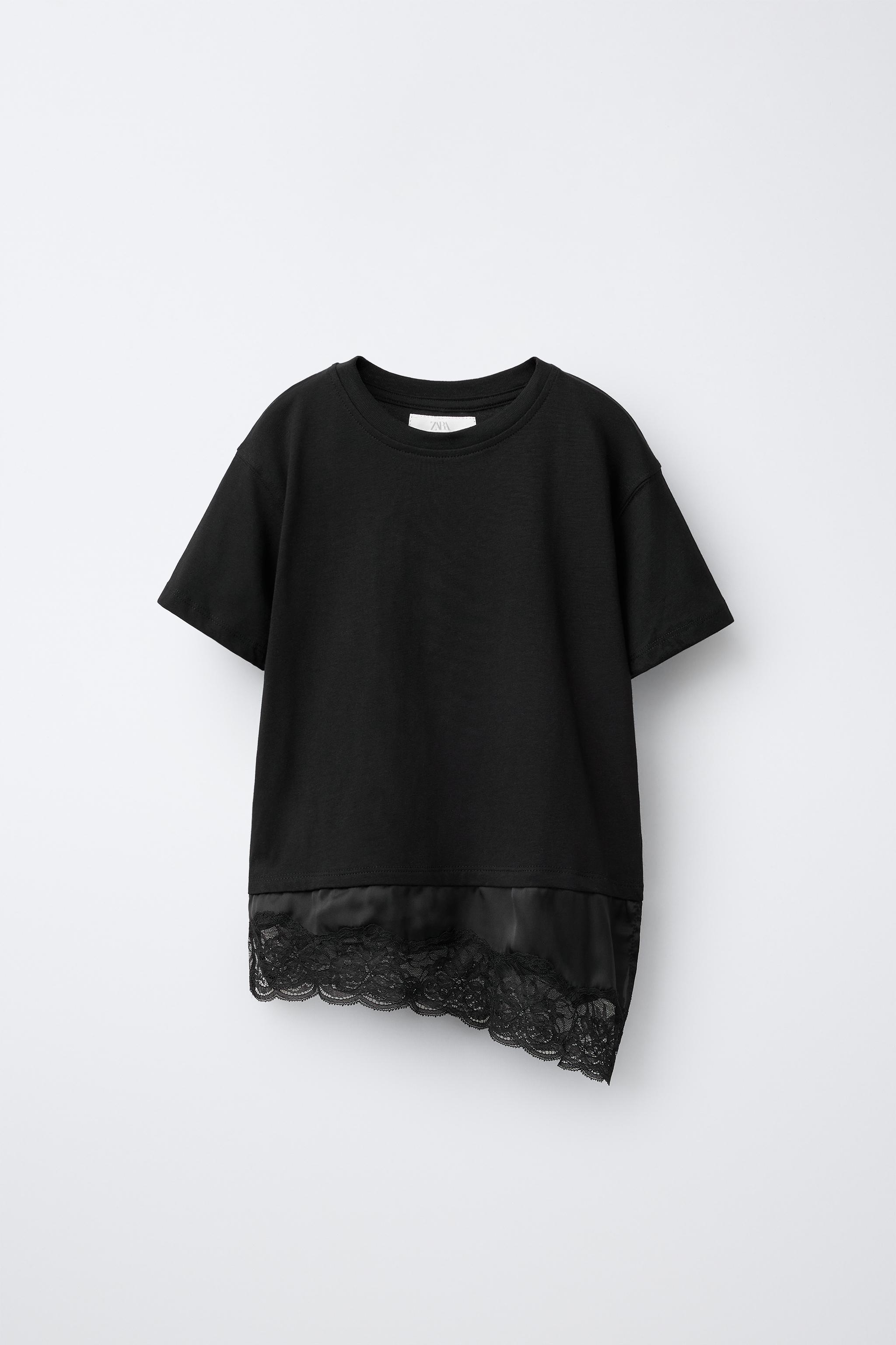 Детские футболки Zara COMBINATION LACE T-SHIRT