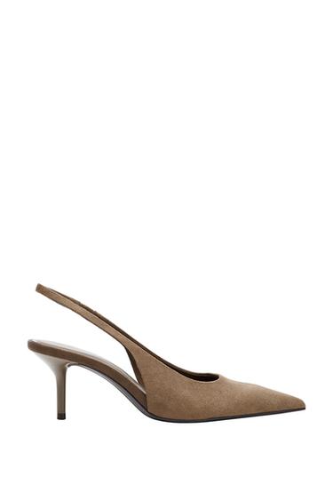 SLINGBACK HEELS - Taupe Grey by Zara