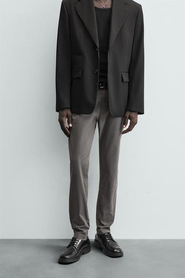 Zara SKINNY CHINO PANTS - Anthracite grey