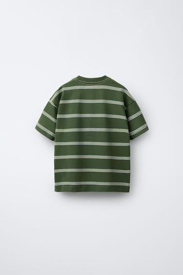 STRIPED T-SHIRT BENSIMON ® X ZARA - Green by Zara - Image 1