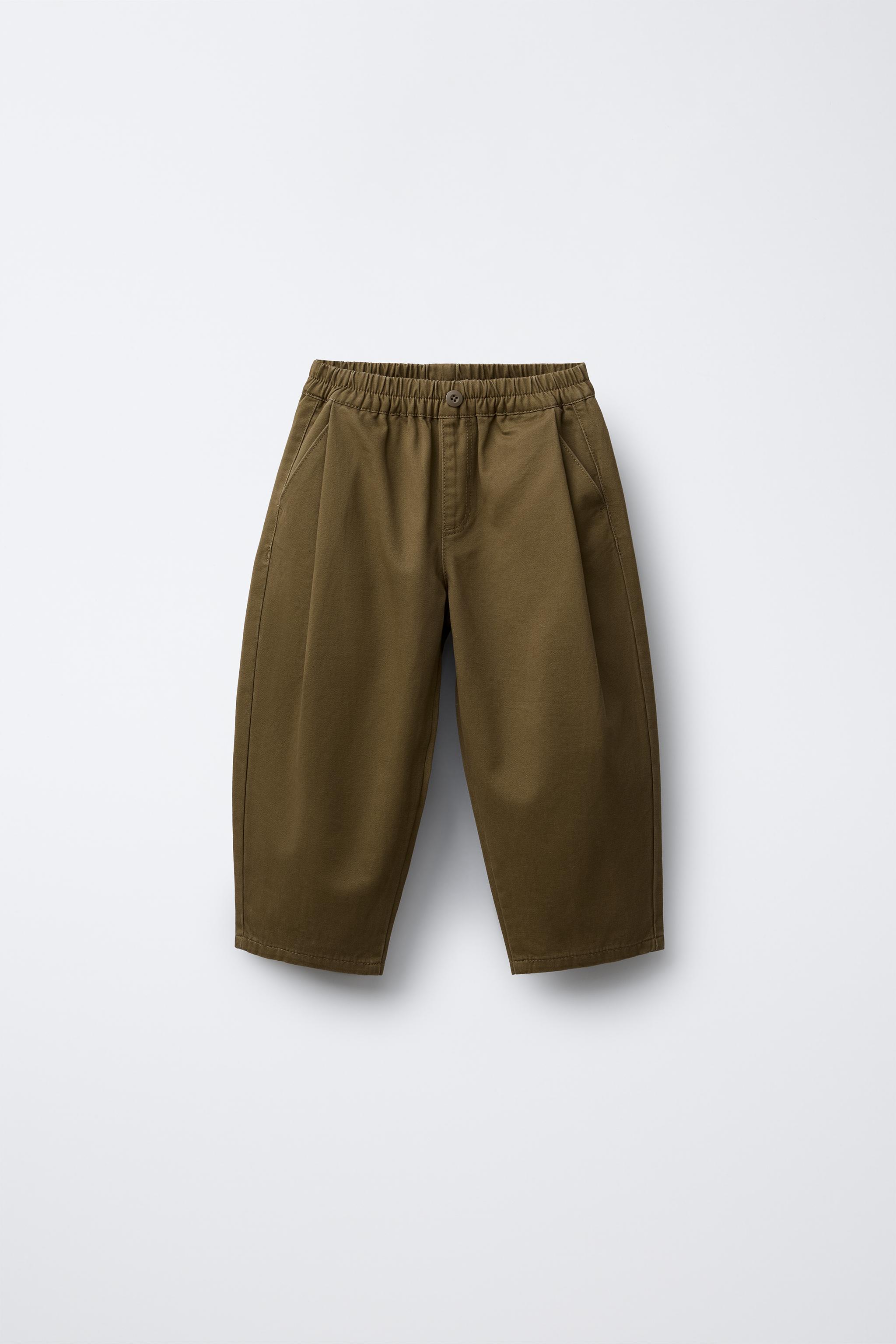 スラックス IONSEOUL Biscuit wide balloon slacks JE318 BALLOON SOFT TOUCH PANTS - Brown | ZARA Canada