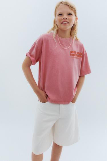 CAMISETA ESTAMPADA GOLFINHOS - Rosa da Zara