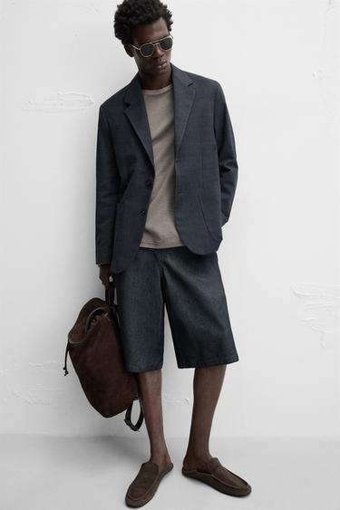 BLAZER REGULAR FIT STRUCTURE - Bleu marine de Zara - Image 5