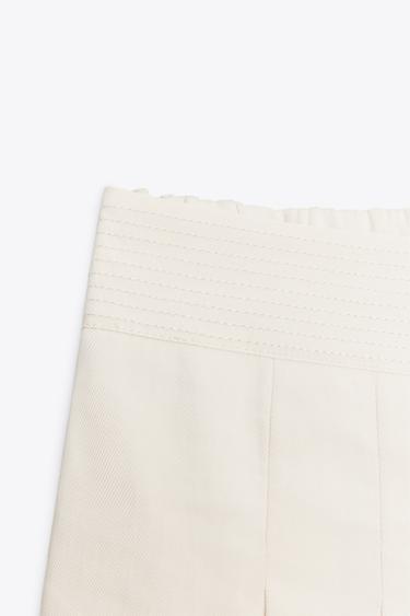 MINI BOX PLEAT SKORT - Light beige by Zara - Image 7