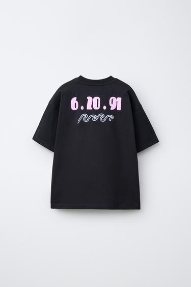 SURF PRINT T-SHIRT - Black by Zara - Image 1