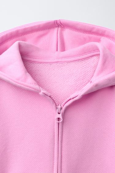 HOODIE WITH ZIP - Pink by Zara - Image 2