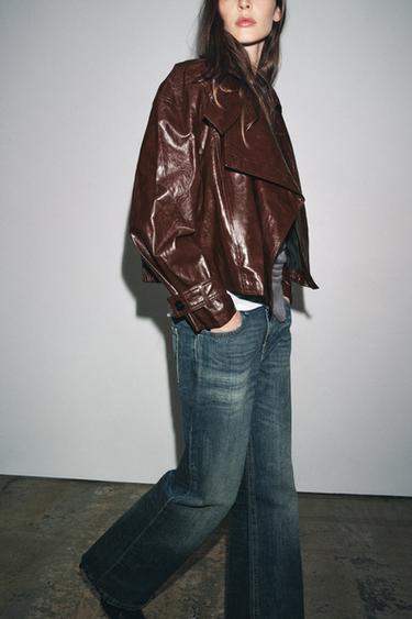 VESTE BRILLANTE ZW COLLECTION - Marron foncé de Zara - Image 6
