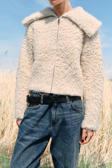 CHAQUETA PUNTO BOUCLÉ - Crudo de Zara