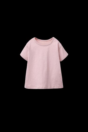 Zara BACK RUFFLE T-SHIRT - Pink - Image 0