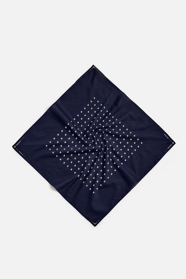 GEOMETRIC PRINT BANDANA - Navy blue by Zara - Image 3