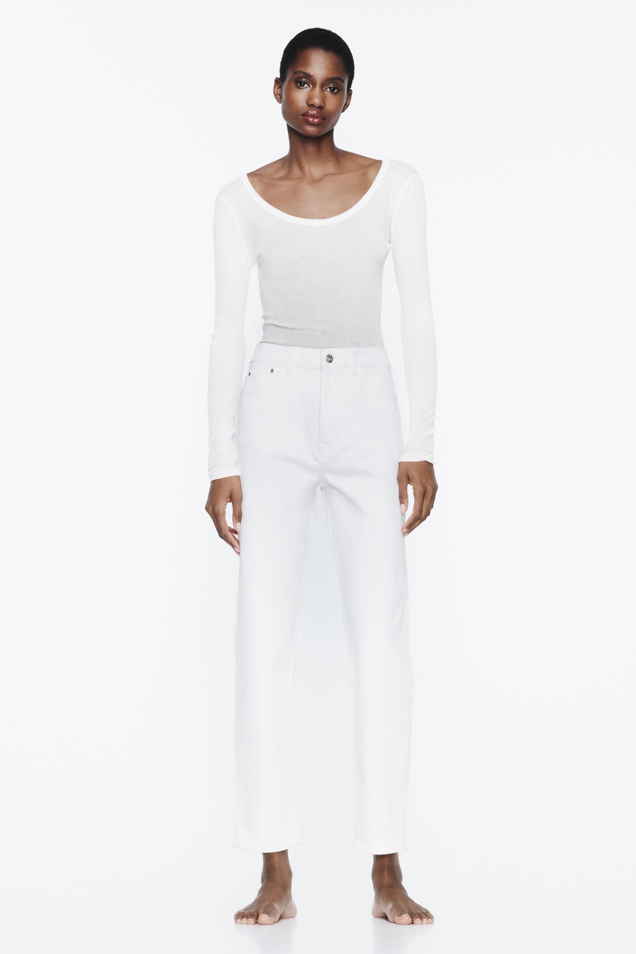 Zara white jeans store womens