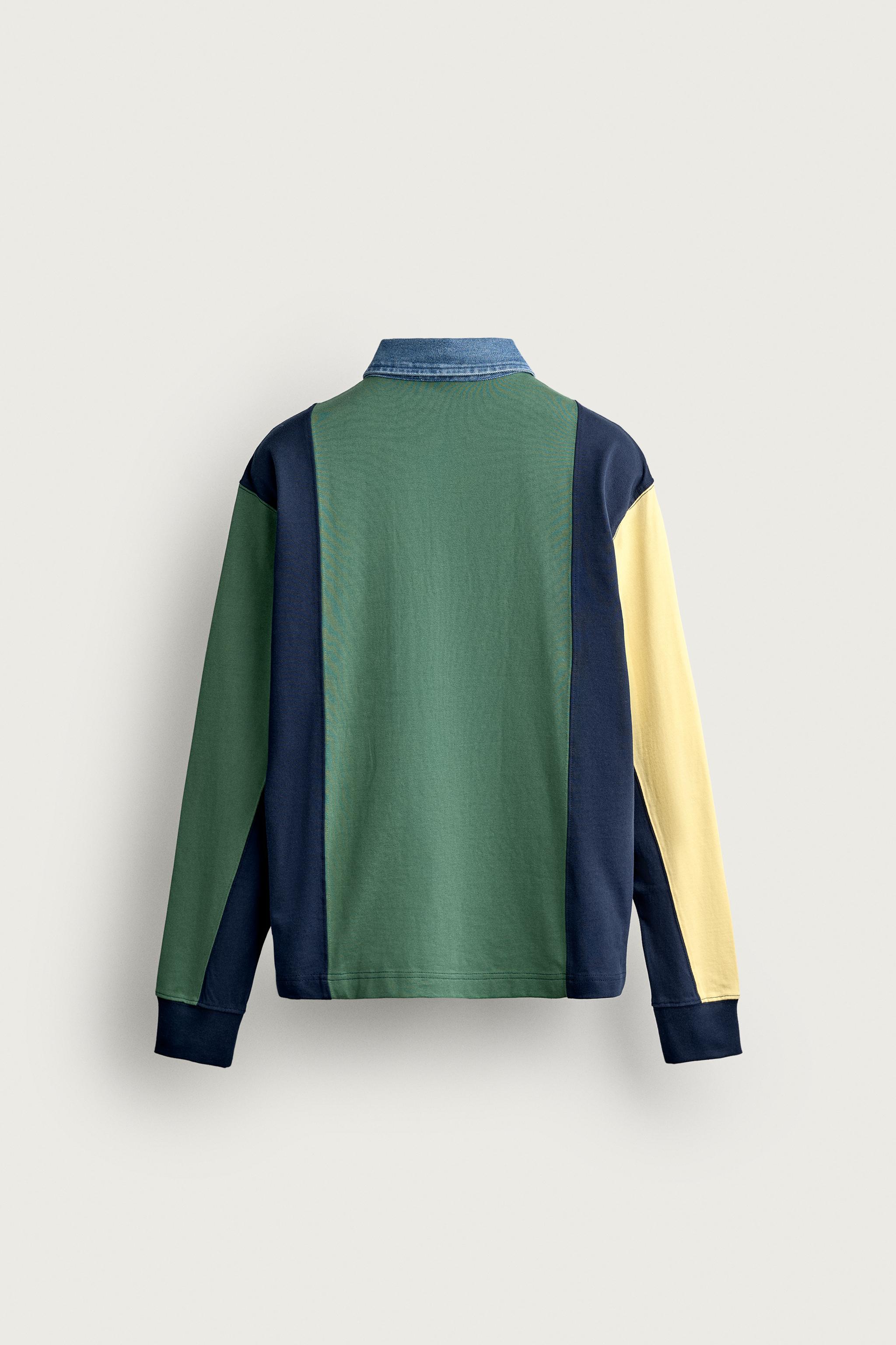 Zara FRUIT OF THE LOOM™ KONTRAST YAKALI ÇİZGİLİ POLO görsel 7