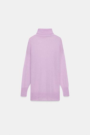 PULL AVEC LAINE COL MONTANT - Lilas de Zara - Image 3