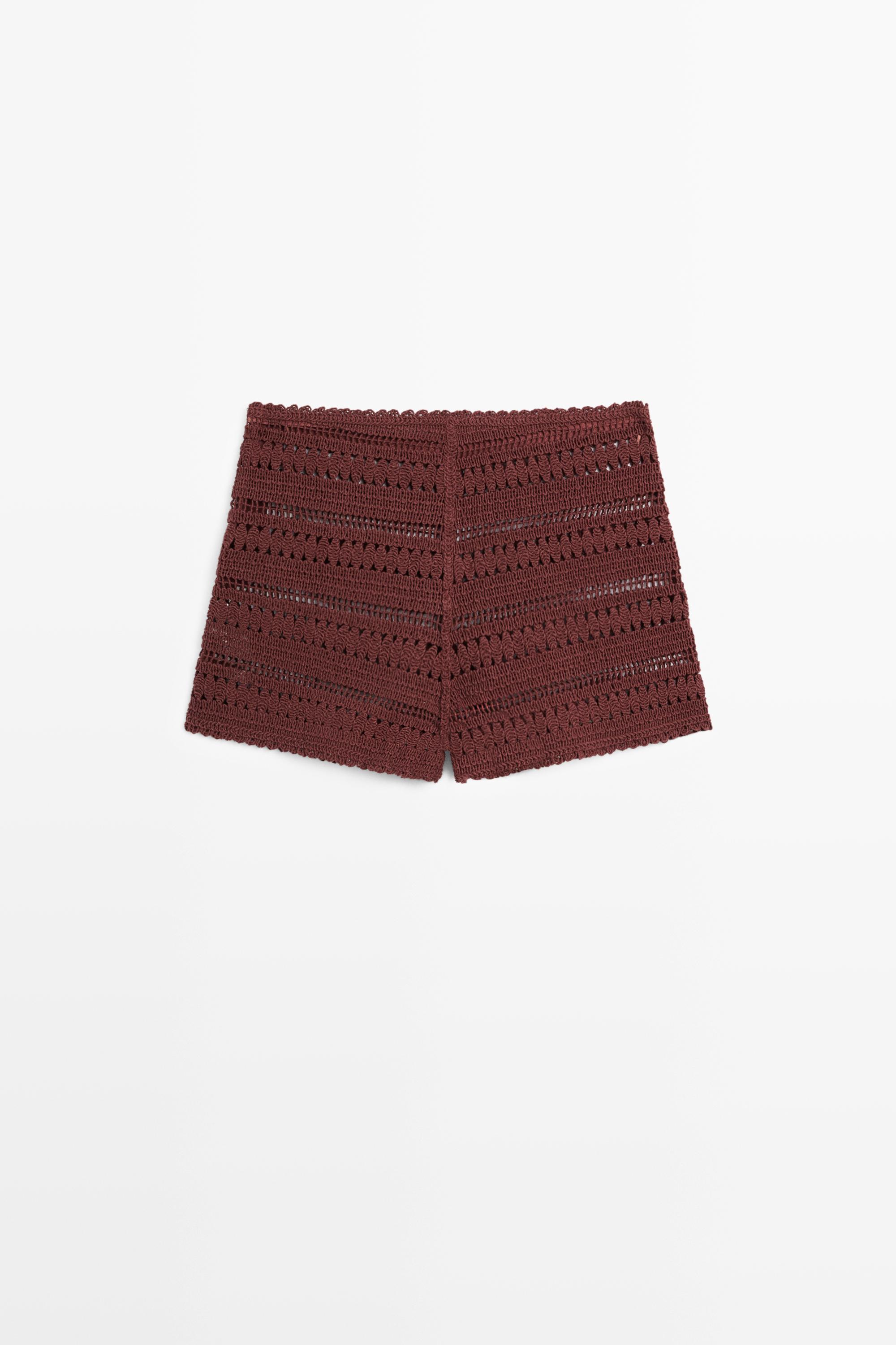 Cotton crochet shorts