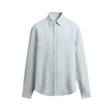 HEMD REGULAR FIT HANF - BAUMWOLLE - Helles Himmelblau von Zara