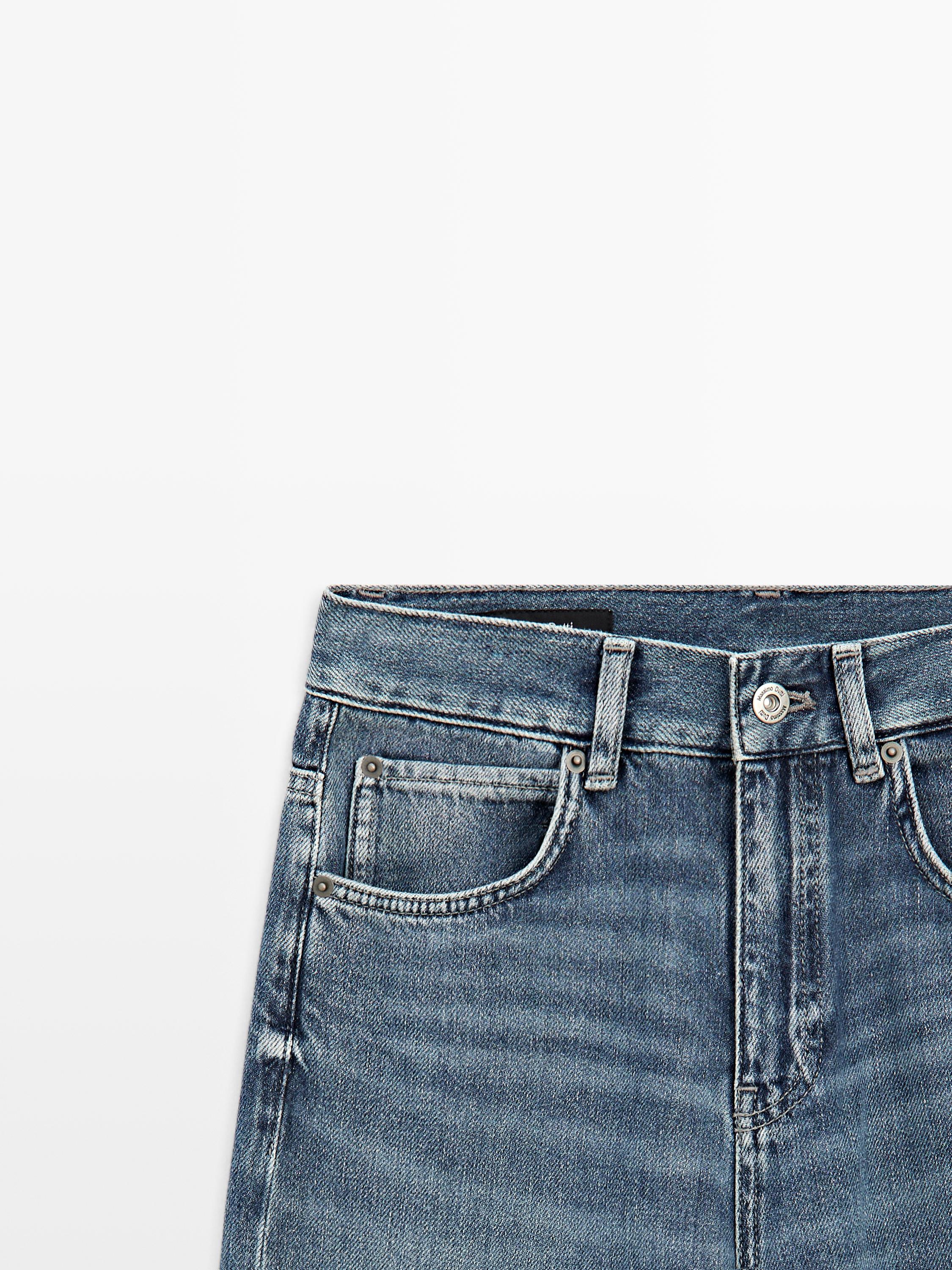 Jean wide leg taille haute