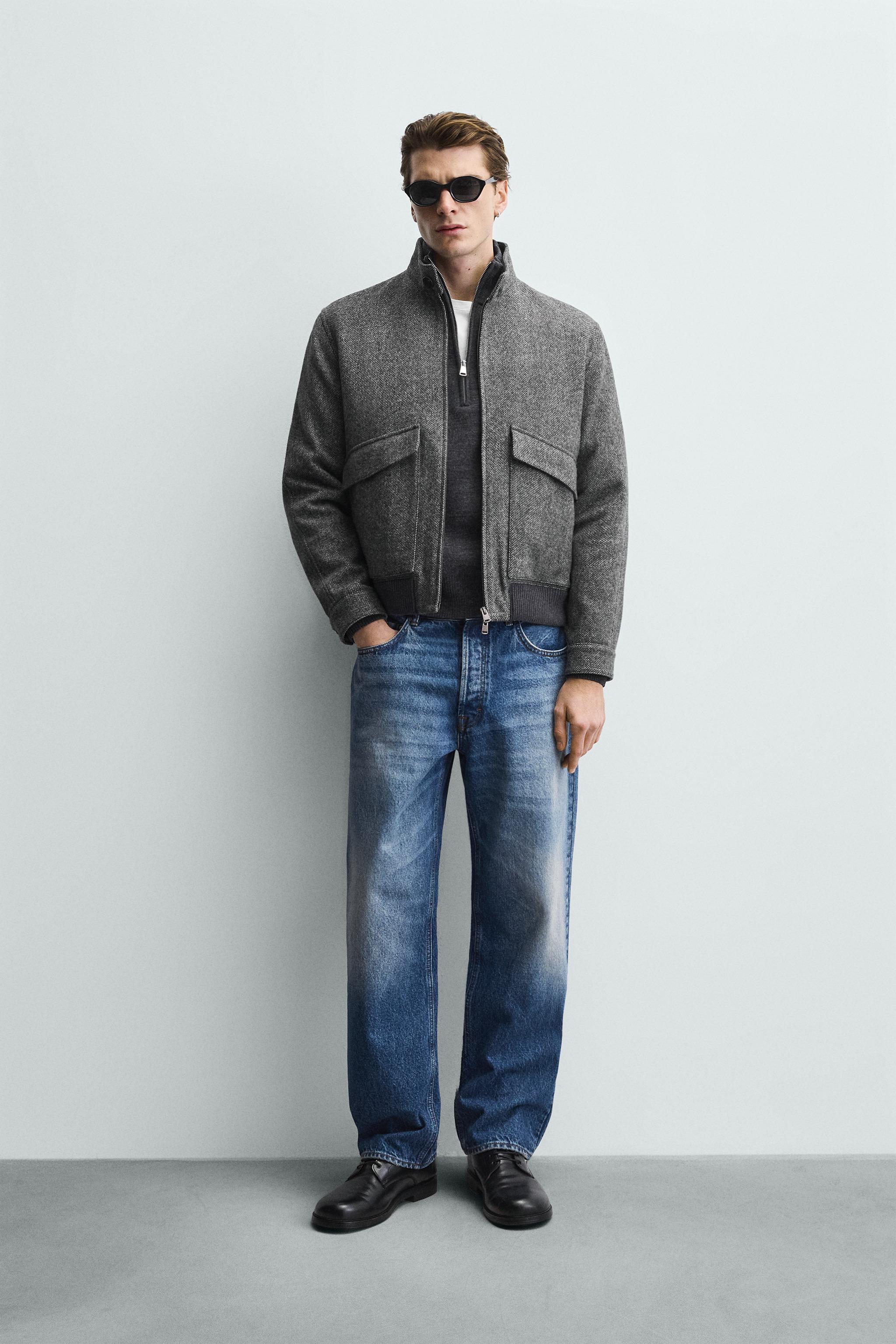 CONTRAST TEXTURED JACKET