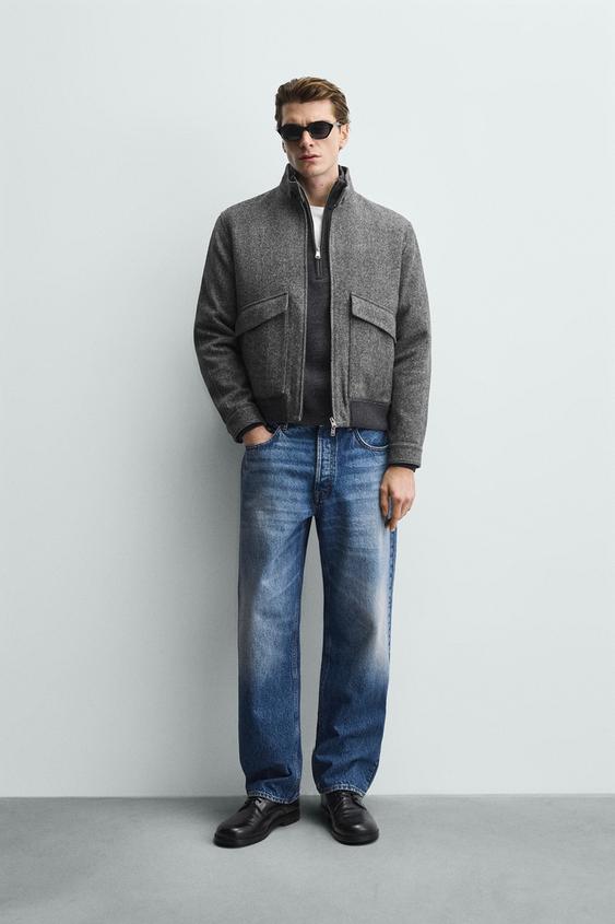 CONTRAST TEXTURED JACKET