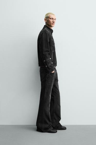 VESTE EN DENIM AVEC BRANDENBOURGS ET BOUTONS - Charbon de Zara - Image 3