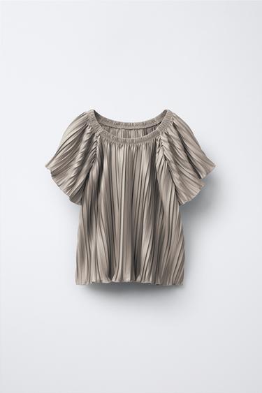 تيشرت بليسيه - بيج الخاص بـ Zara