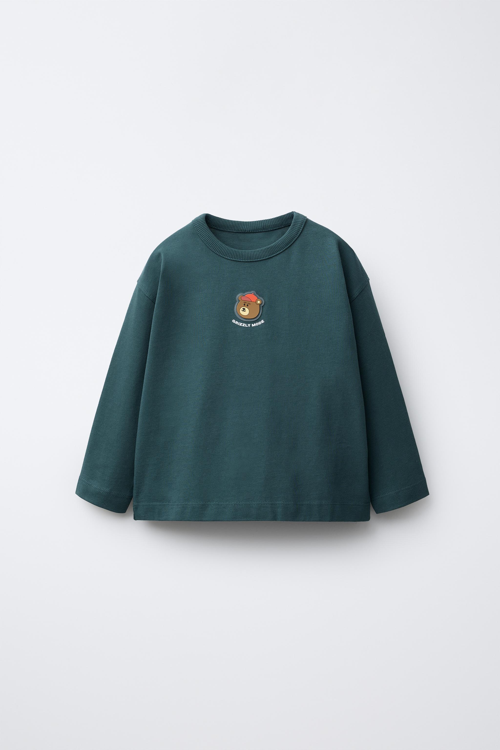 anne RUBBER APPLIQUÉ T-SHIRT - Green | ZARA United States