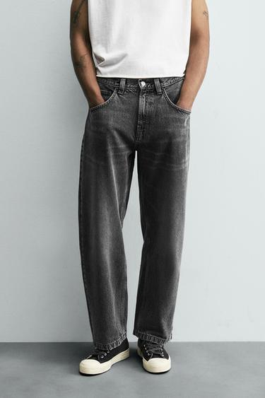 LOOSE FIT JEANS - Charcoal by Zara