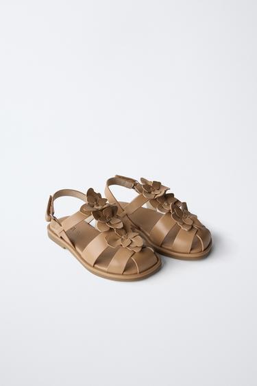 FLOWER SANDALS - Brown by Zara - Image 1