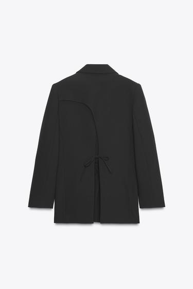 BLAZER DOS NU AVEC LACETS - Noir de Zara - Image 6