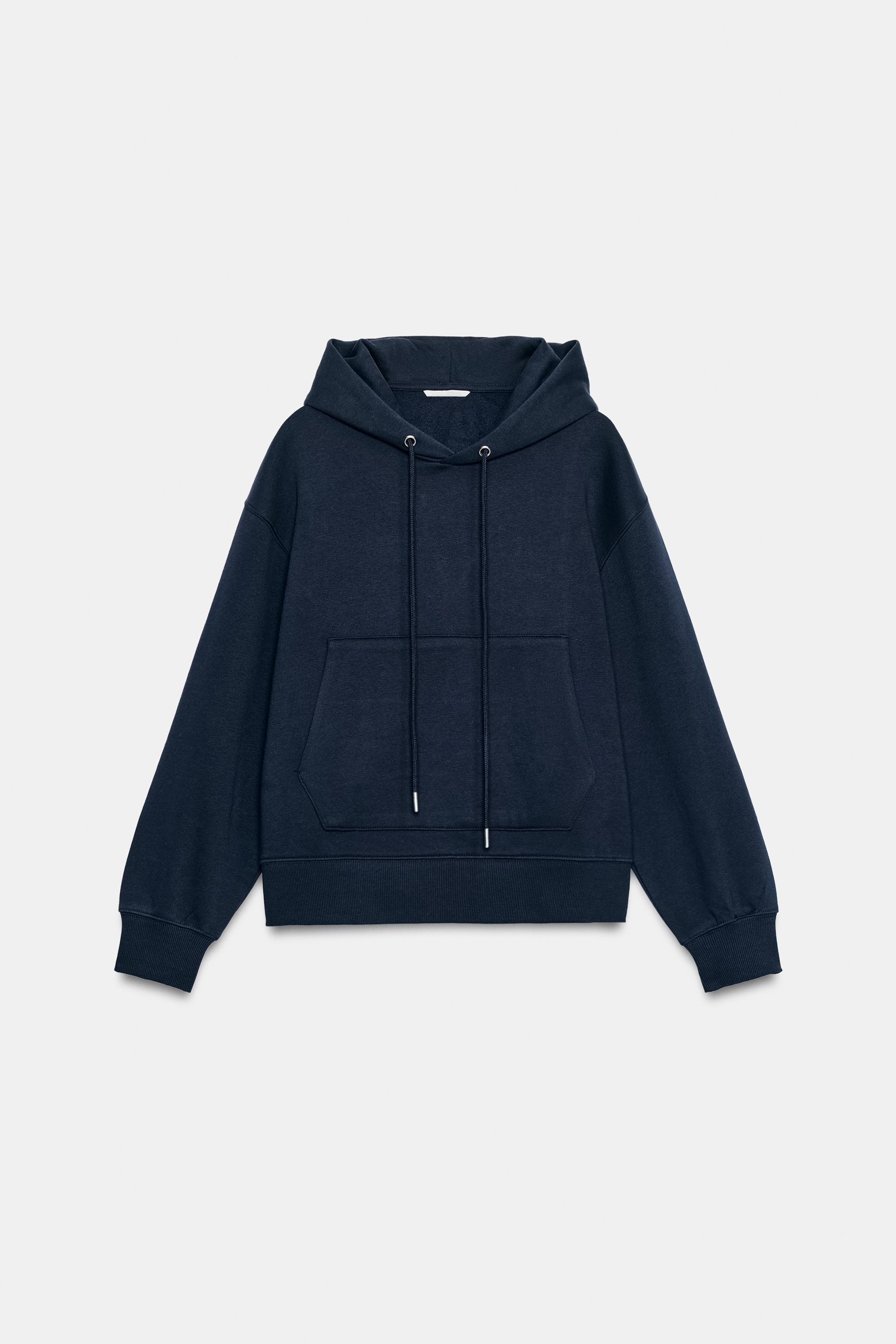 Zara BASIC KAPÜŞONLU SWEATSHIRT görsel 5