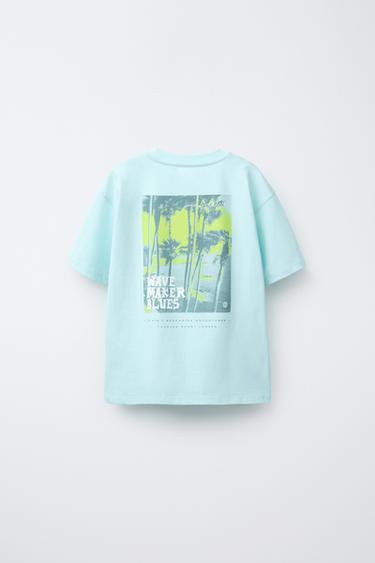 PHOTOGRAPHIC PRINT T-SHIRT - Light blue by Zara - Image 1