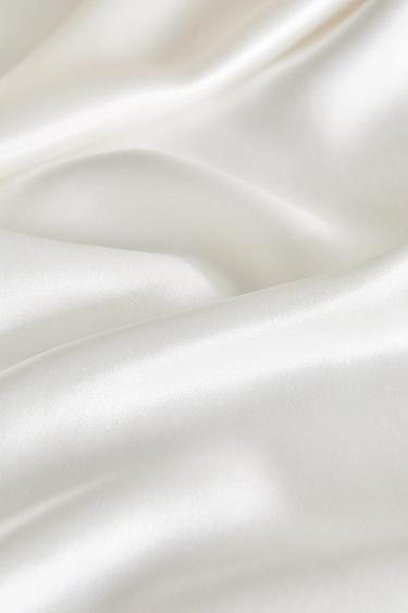 100% MULBERRY SILK FITTED SHEET | 30 CM HIGH - Ecru by Zara - Image 5