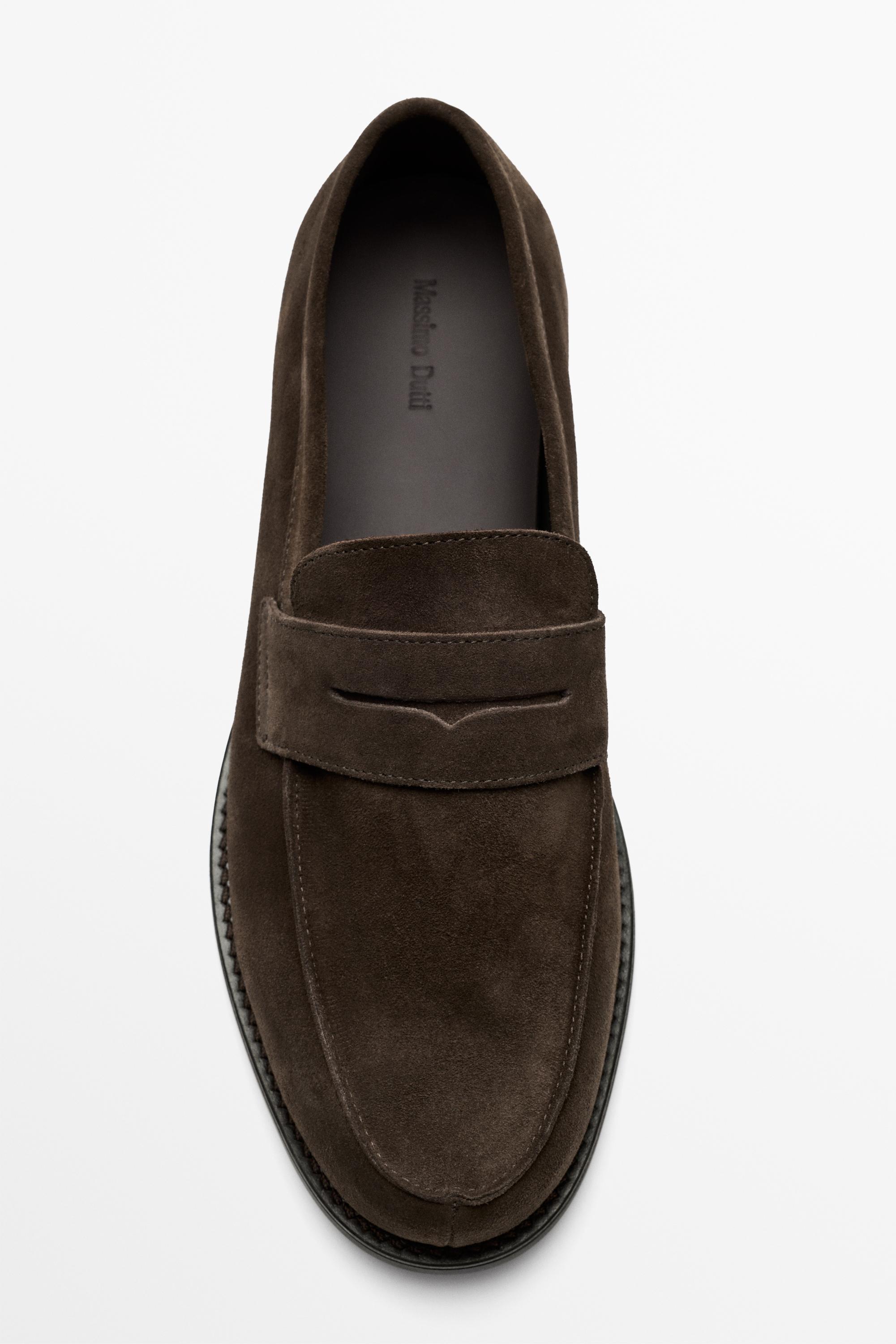 Mocassin en croûte de cuir