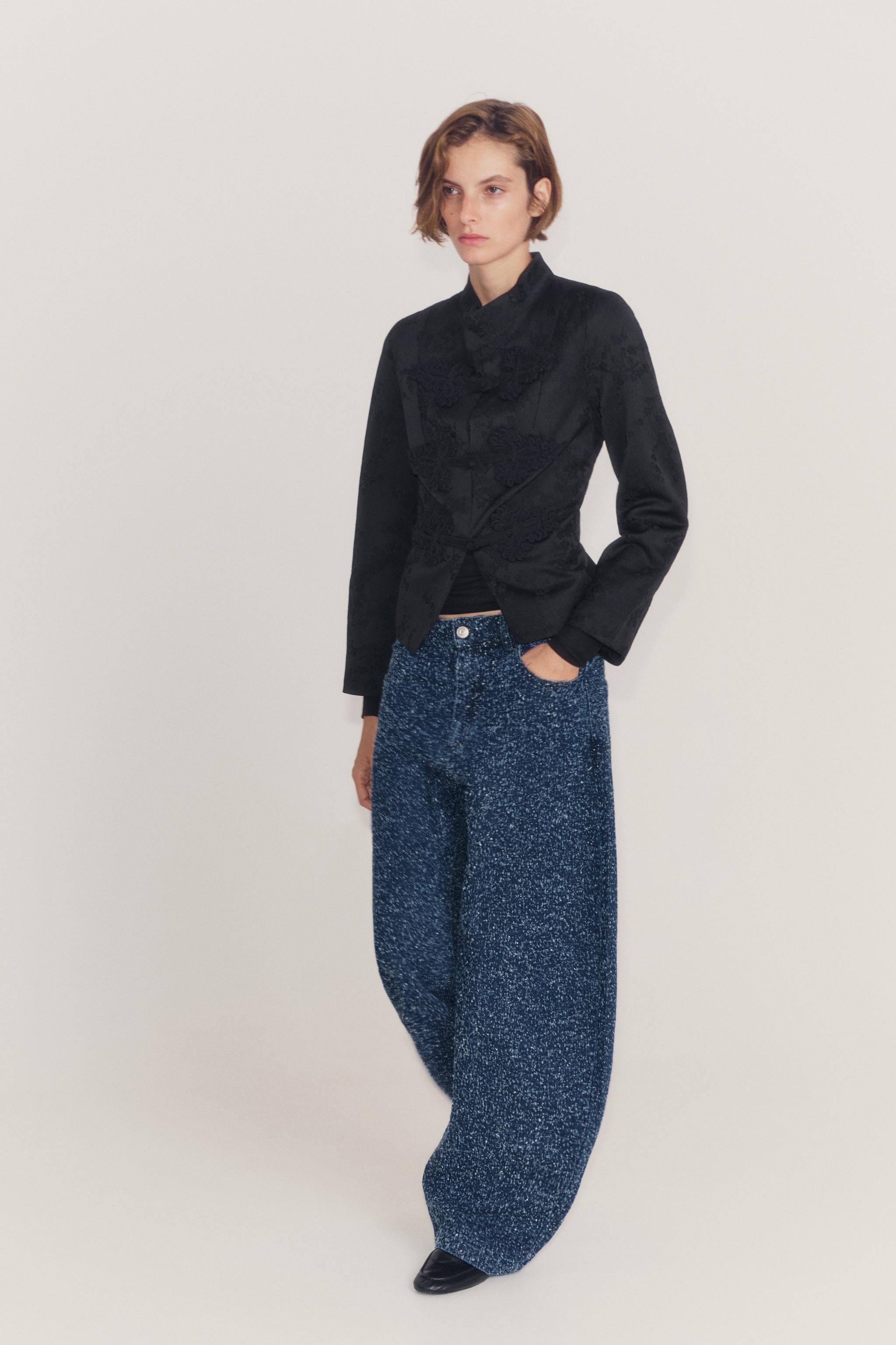 ZW COLLECTION JACQUARD JACKET WITH FROG FASTENINGS