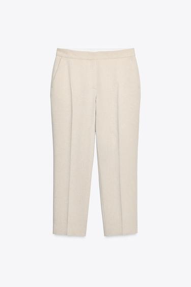 CALÇA PANTALONA ABERTURA - Areia / Vigoré da Zara