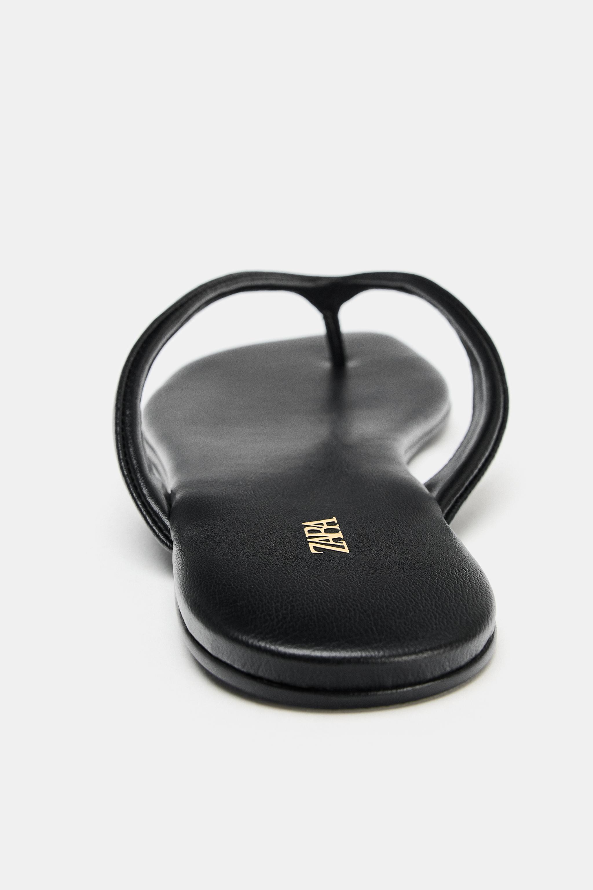 FLAT STRAP SANDALS - Black | ZARA United States