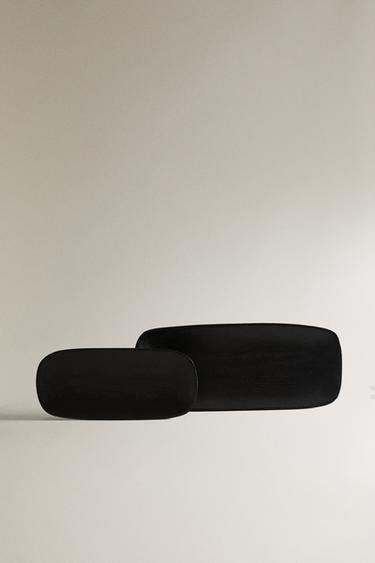 DARK WOODEN TRAY - Black by Zara