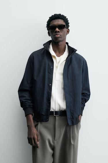 TECHNICAL WATER-REPELLENT JACKET - Navy blue by Zara