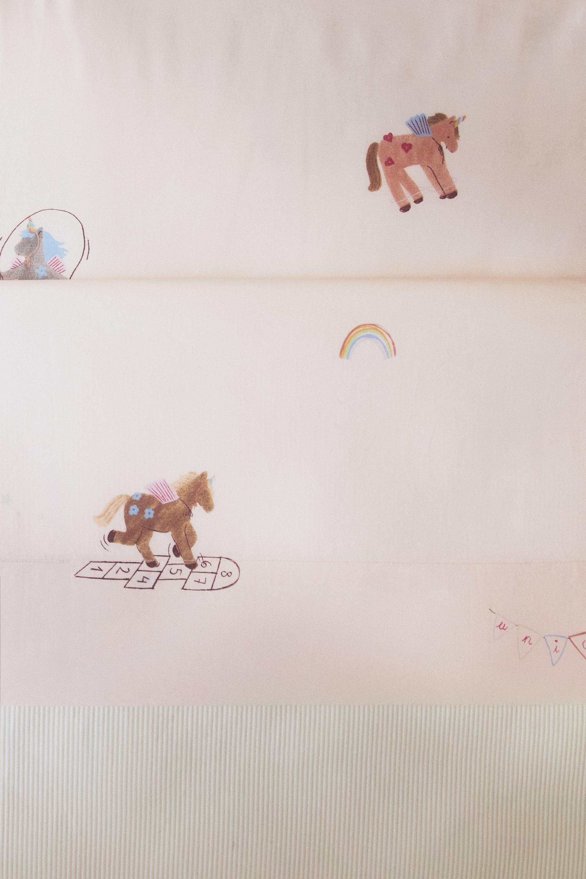 DRAP DE DESSUS ENFANT LICORNES