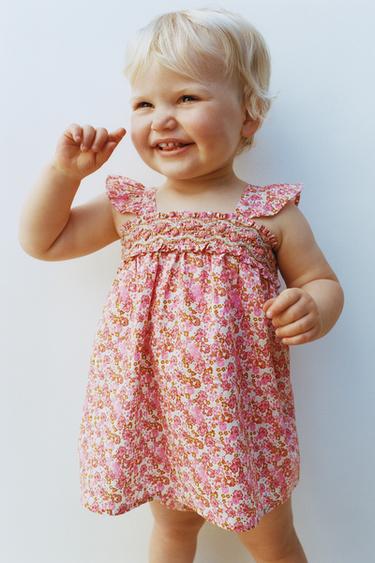 VESTIDO Y BRAGUITA FLORES - Rosa de Zara