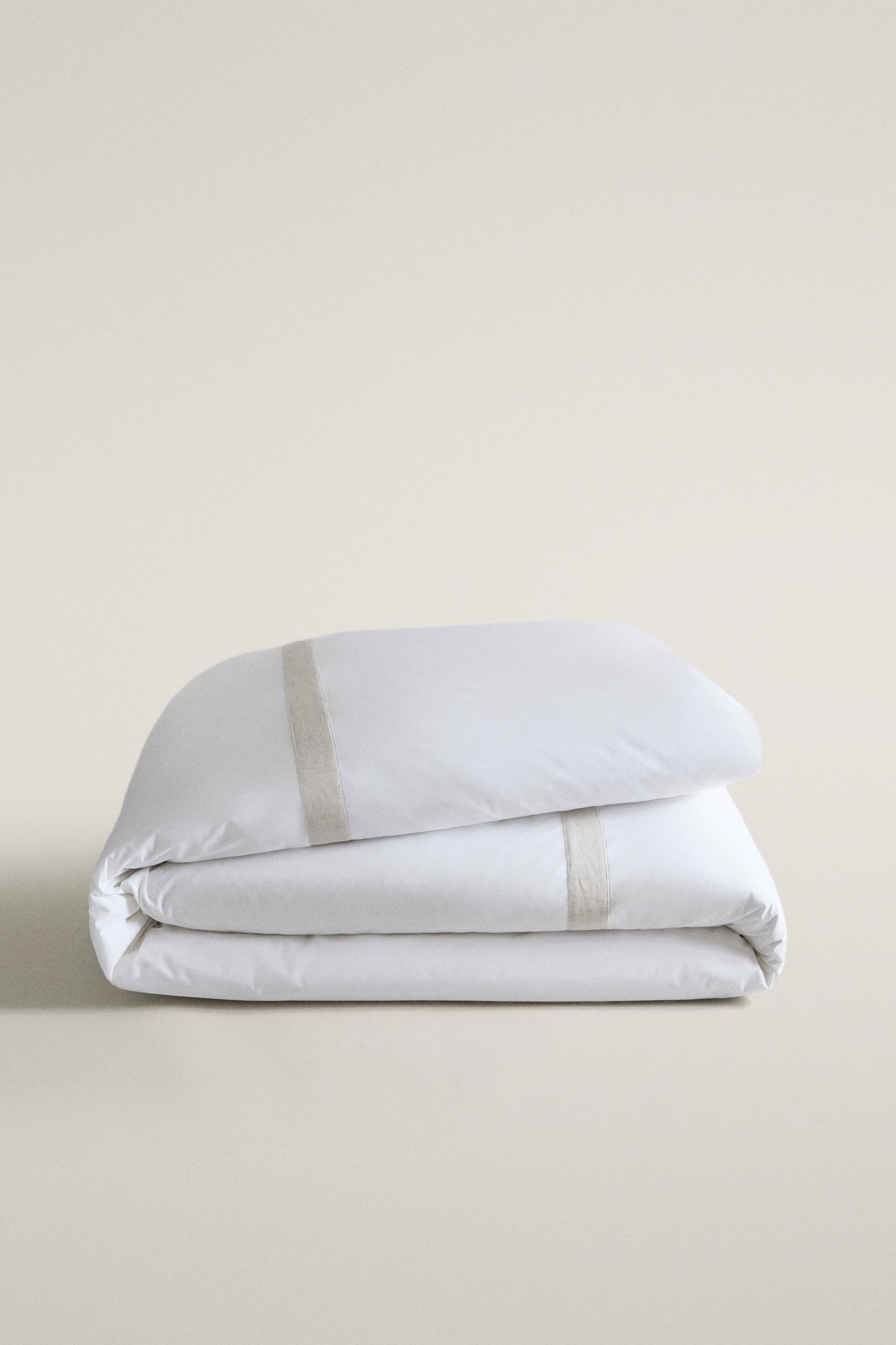 HOUSSE DE COUETTE COTON BORDURE LIN