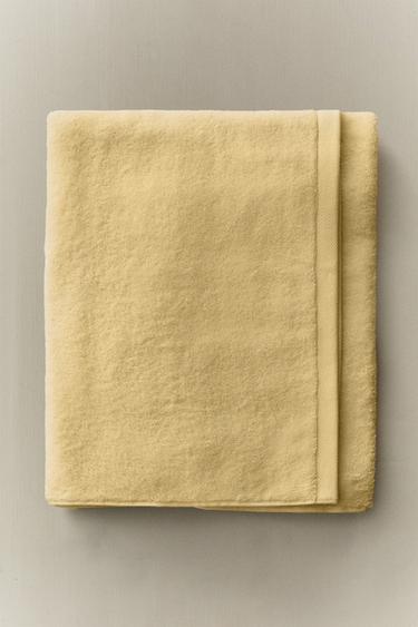 TOALHA BANHO ALGODÃO TURCO LISA (500 GXM²) - Amarelo-claro da Zara
