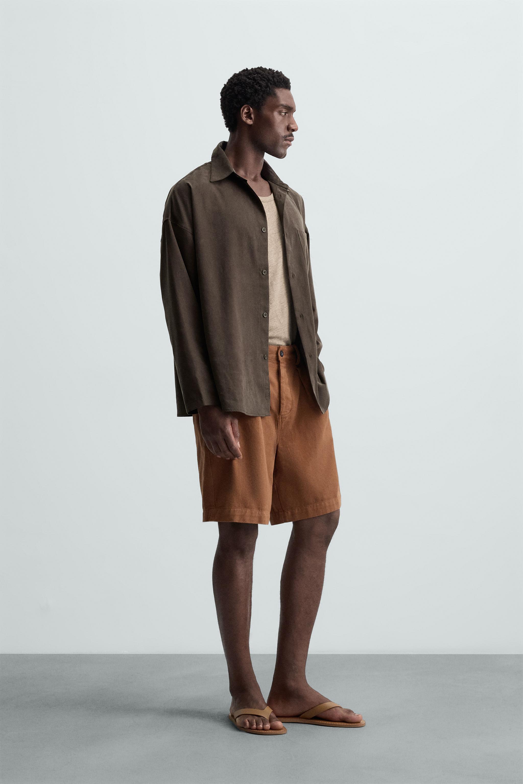 シャツ OVERSIZED FIT SHIRT - Chocolate | ZARA United States