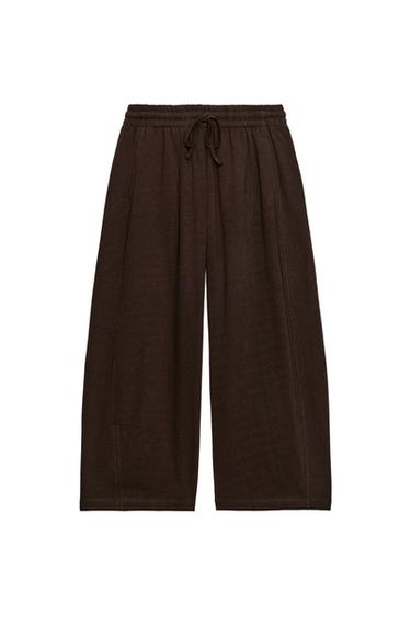 STRAIGHT-LEG TROUSERS - Brown by Zara